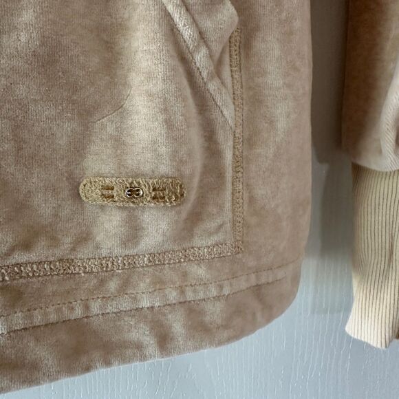 Escada Womens Velour Pullover‎ Cotton Blend Knit Sweater Hoodie Sz 34 Small - Picture 6 of 11